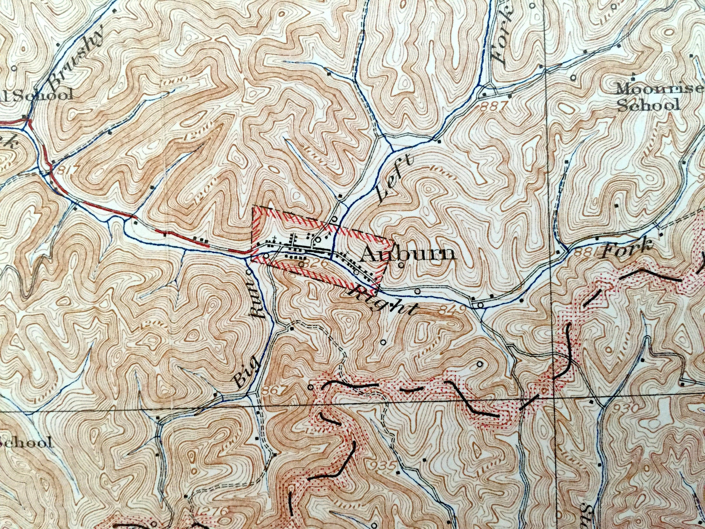 Antique Holbrook, West Virginia 1926 US Geological Survey Topographic Map – Ritchie County, Summers, Oxford, New Milton, Auburn, Burnt House