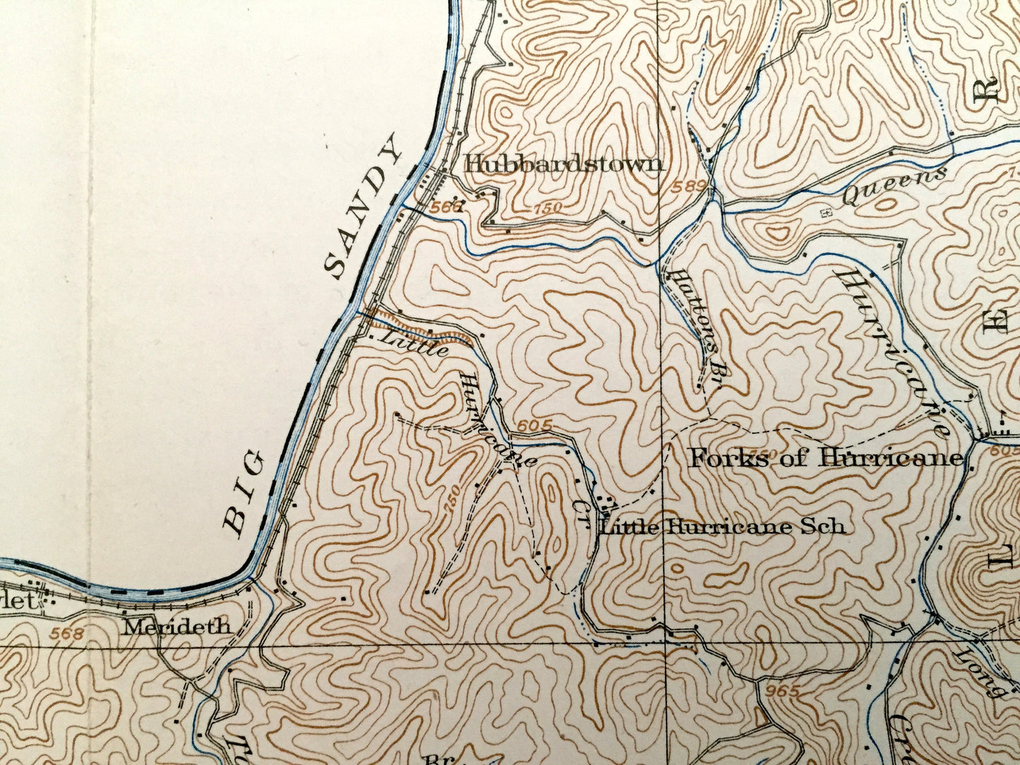 Antique Louisa, West Virginia 1939 US Geological Survey Topographic Map – Lawrence County, Pharaoh, Butler, Merideth, Effie, Minnow Springs