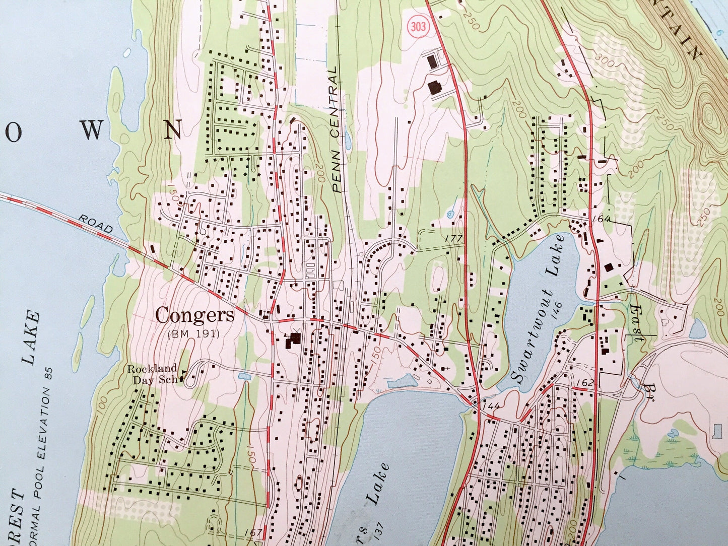 Antique Haverstraw, New York 1967 US Geological Survey Topographic Map – Clarkstown, Cortlandt, Stony Point, Croton, Hudson River Valley