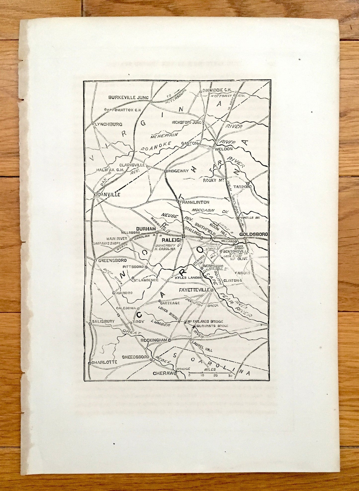 Antique 1865 Savannah, Georgia Map from The History of the Civil War in The United States by Samuel Schmucker – Charleston, South Carolina