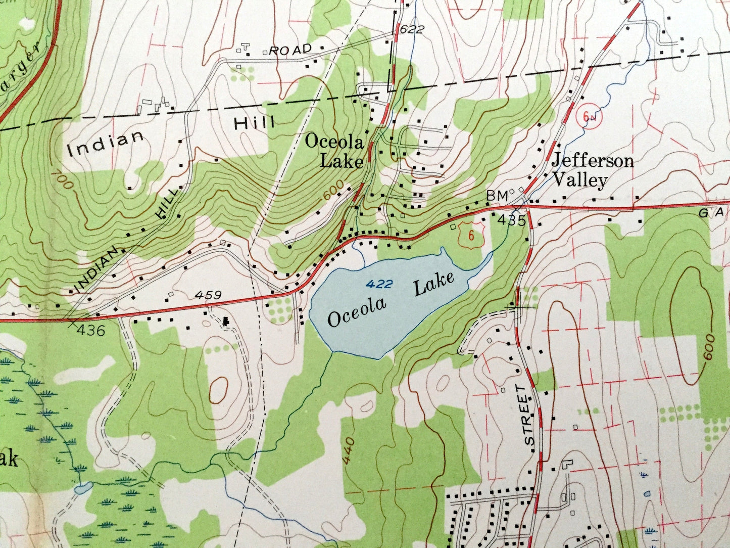 Antique Mohegan Lake, New York 1956 US Geological Survey Topographic Map – Westchester County, Putnam Valley, Cortlandt, Yorktown, Carmel NY