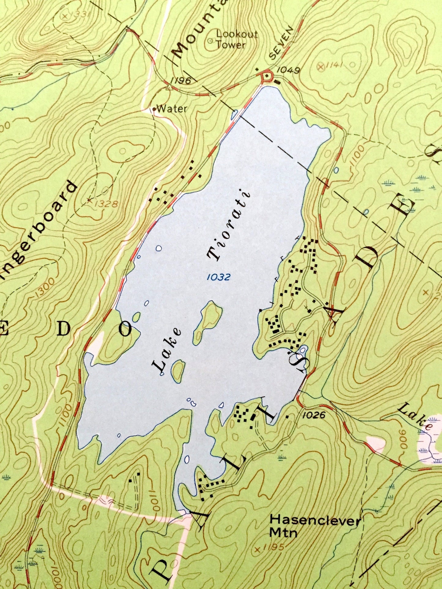 Antique Popolopen Lake, New York 1957 US Geological Survey Topographic Map – Orange, Rockland County, West Point, Highlands Woodbury Camp NY