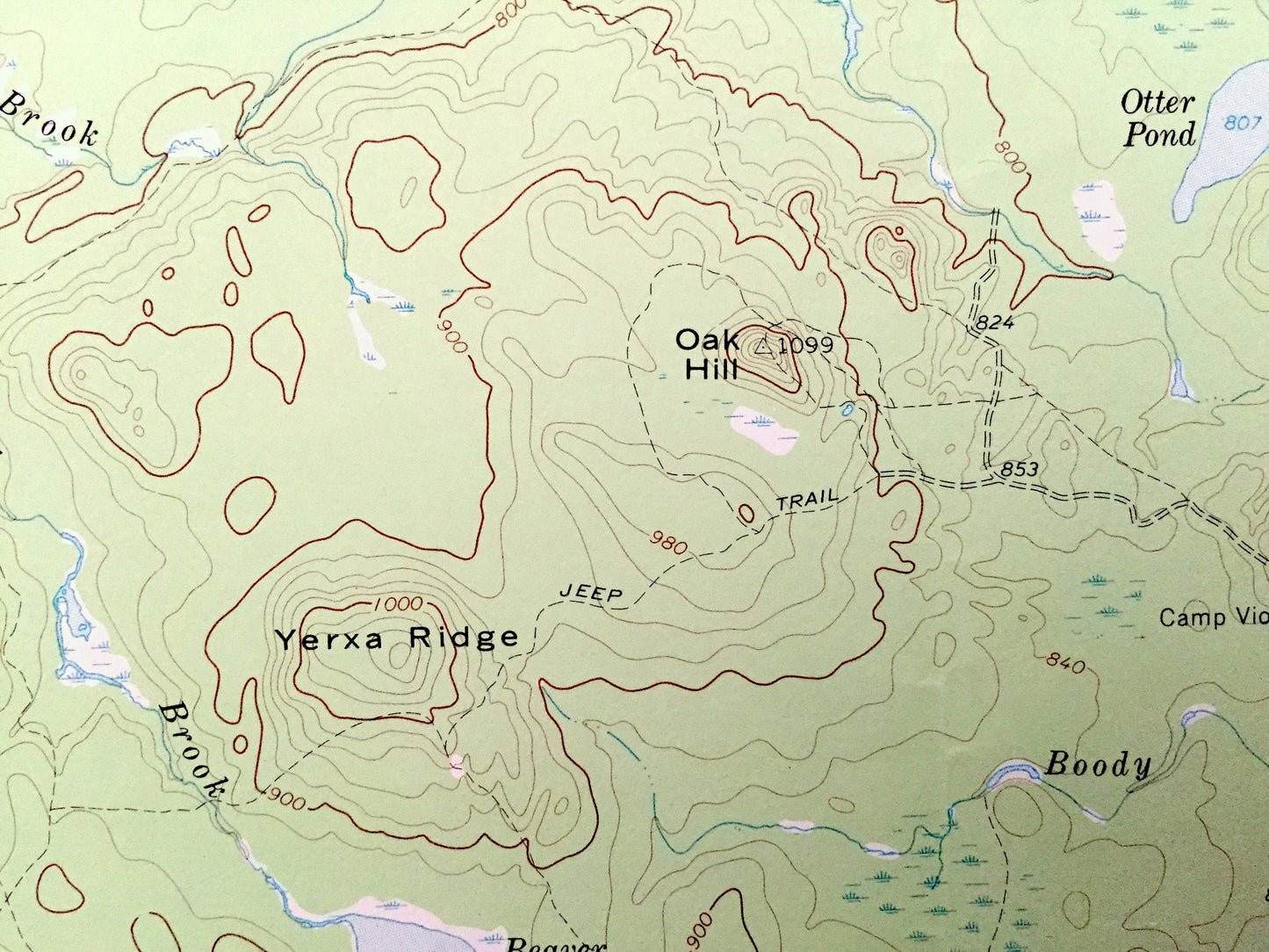 Antique Oxbow, Maine 1965 US Geological Survey Topographic Map – Masardis, Griswold, Pride, St. Croix, Umcolcus Lake, Aroostook, Penobscot