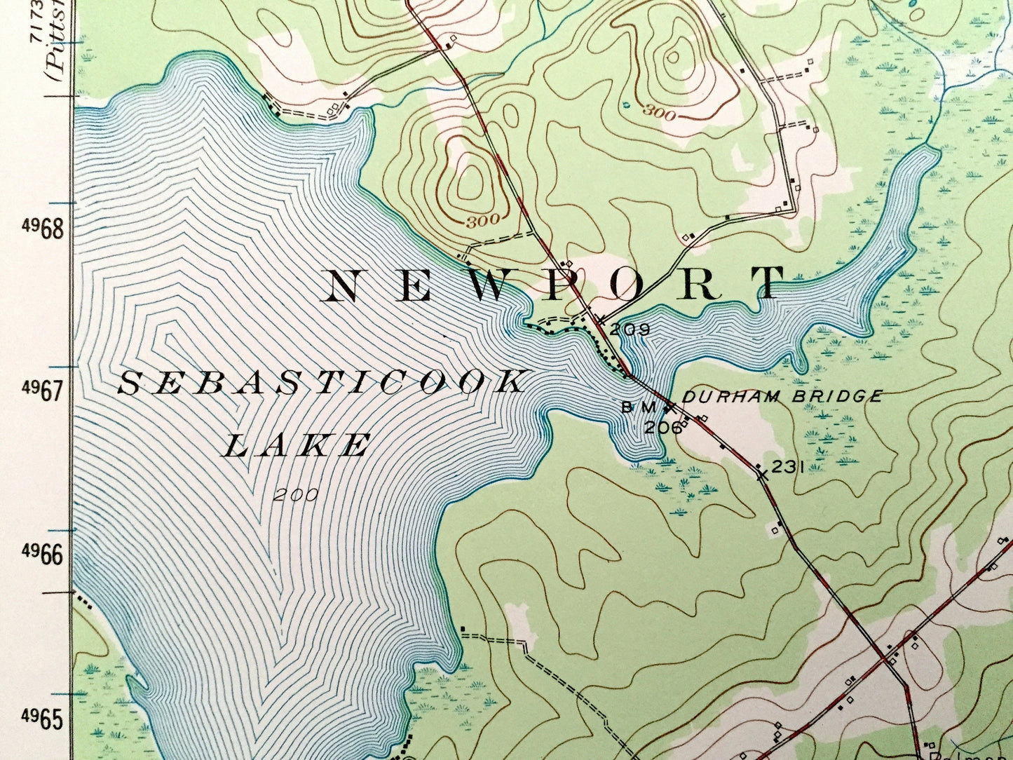 Antique Stetson, Maine 1955 US Geological Survey Topographic Map – Corinna, Exeter, Corinth, Levant, New Port, Plymouth, Etna, Carmel, ME