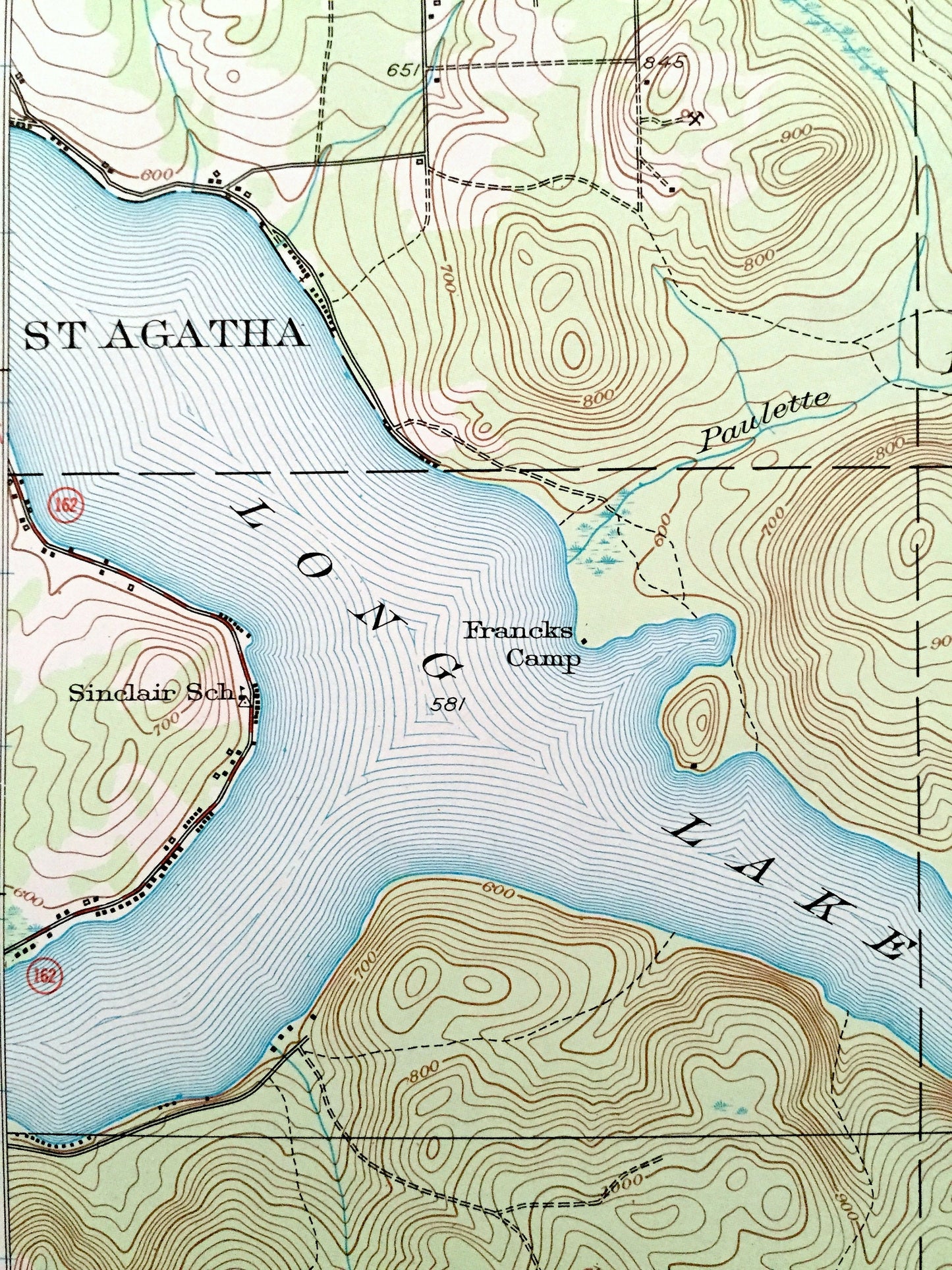 Antique Stockholm, Maine 1953 US Geological Survey Topographic Map – Madawaska, Grand Isle, Van Buren, Cyr, Connor, New Sweden, Westmanland