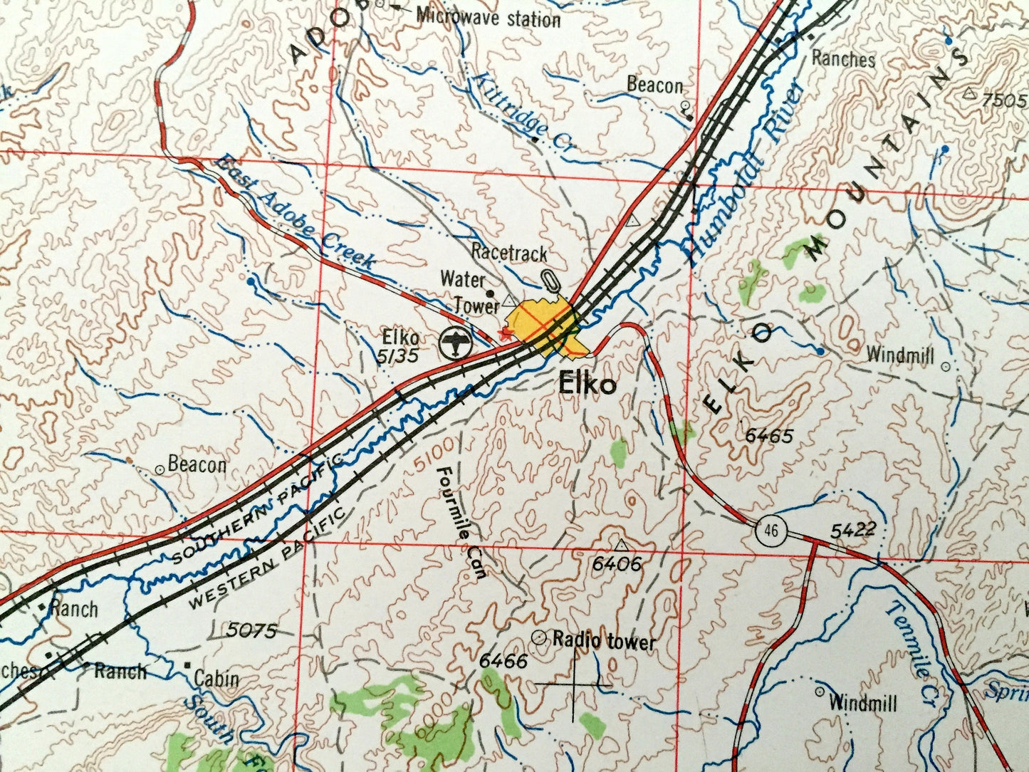 Antique Elko, Nevada 1962 US Geological Survey Topographic Map – Osino, Ryndon, Halleck, Humboldt National Forest, Adobe Range, Ruby Valley