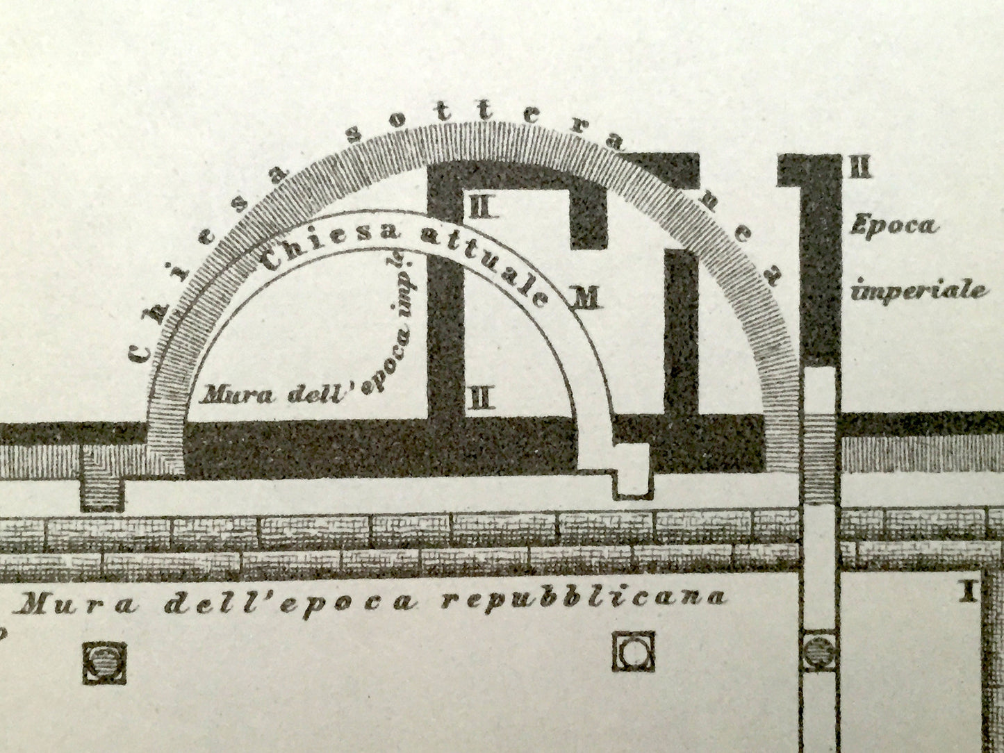 Antique 1904 Basilica of Saint Clement, Rome Italy Illustration from Baedekers Guide – Basilica di San Clemente al Laterano, Church, Chiesa