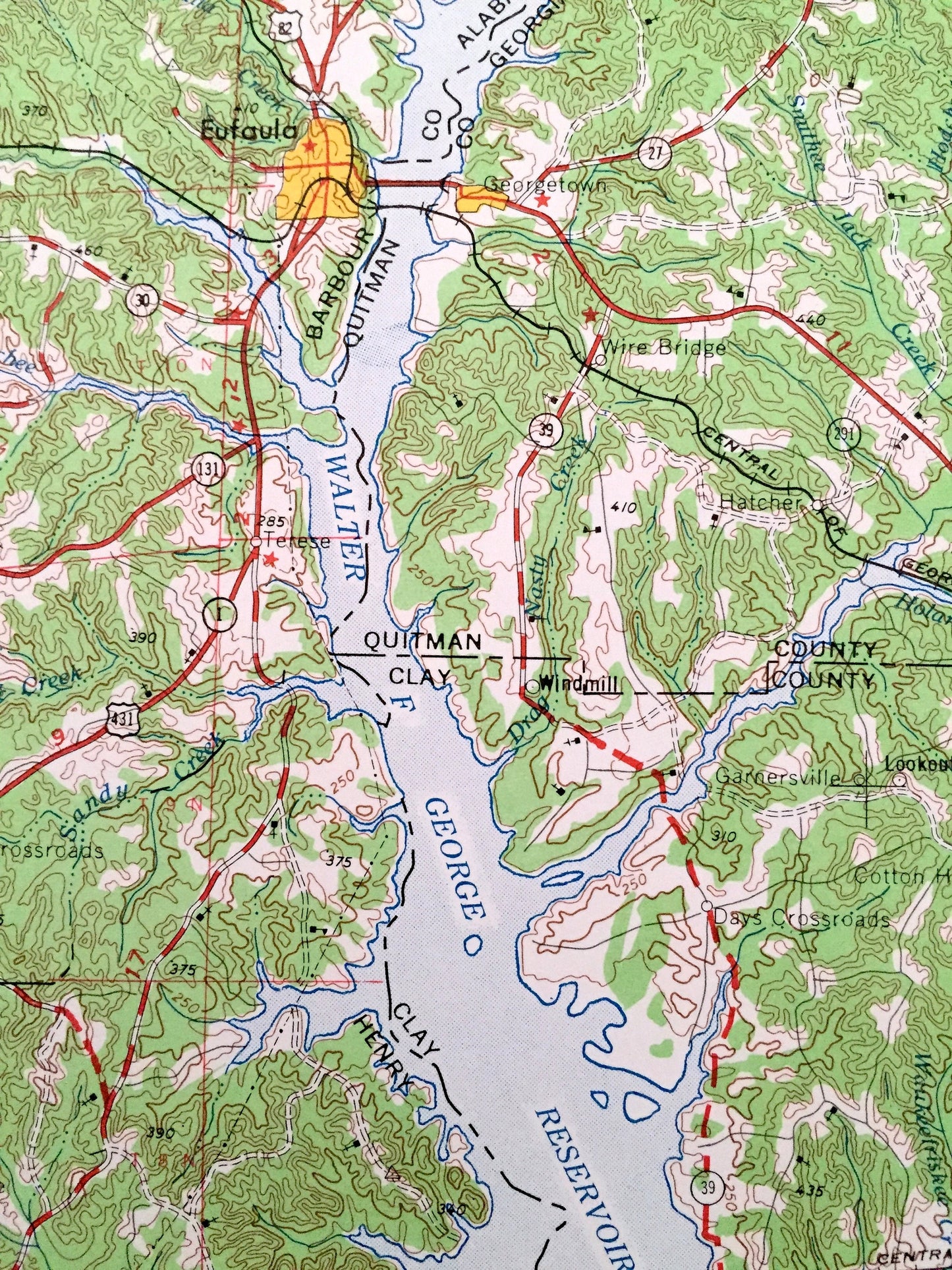 Antique Dothan, Alabama 1953 US Geological Survey Topographic Map – Fort Rucker, Enterprise, Ozark, Headland, Ashford, Georgia, Florida