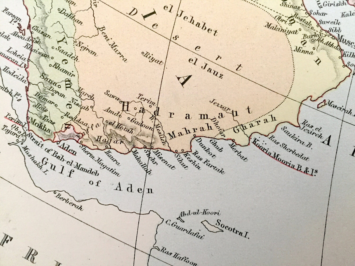 Antique 1888 Asia Map from A & C Black's World Atlas – China, Russia, Mongolia, India, Japan, Myanmar, Philippines, Himalayas, Indian Ocean