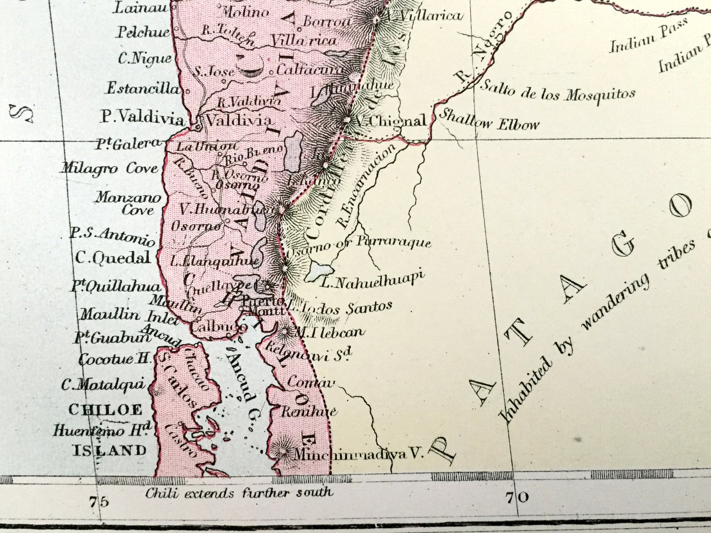 Antique 1888 South America Map from A & C Black's World Atlas – Chile, Argentina, Bolivia, Brazil, Uruguay, Paraguay, Buenos Aires, Asunción