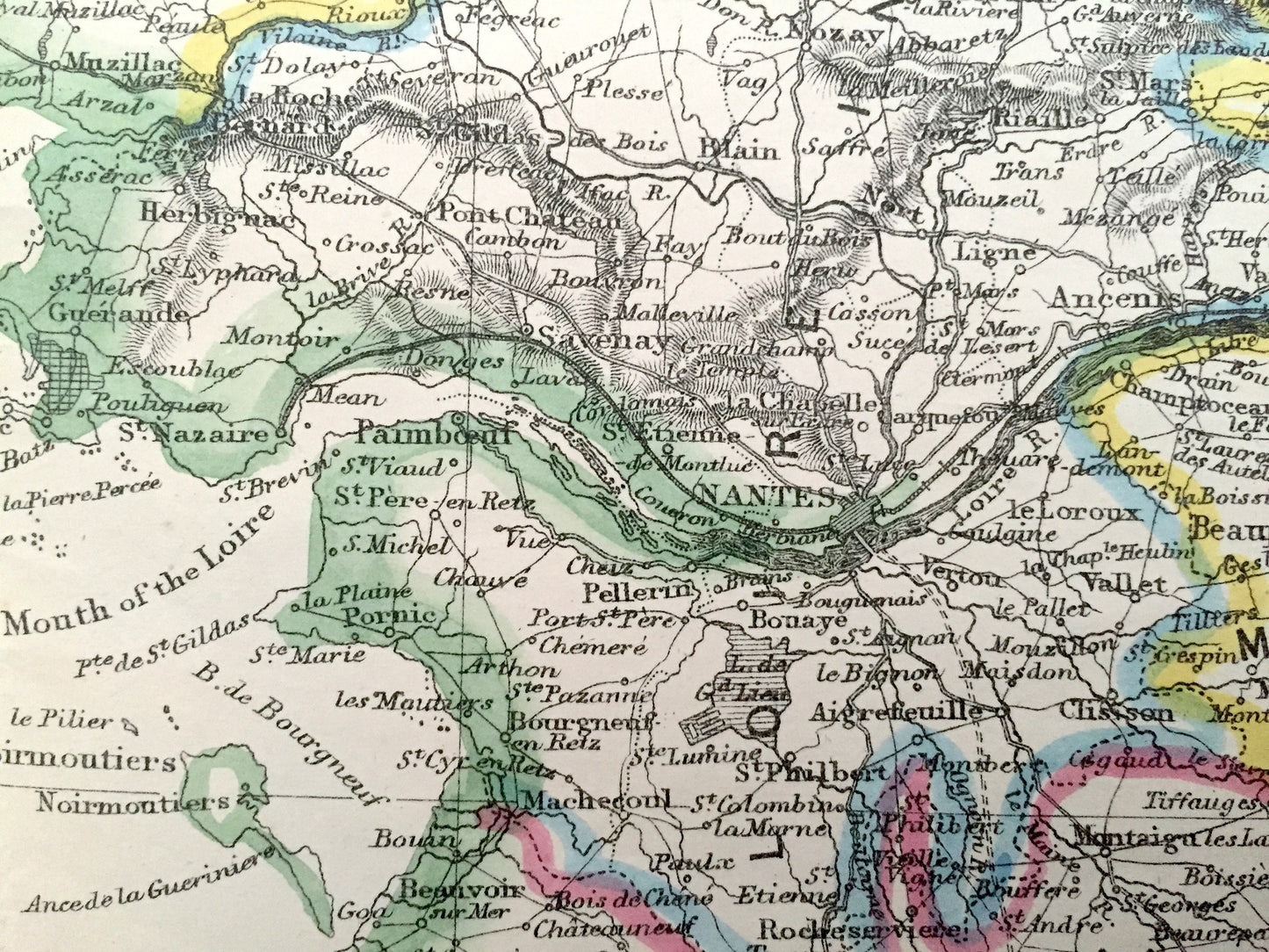 Antique 1863 France Map by Lowry & Weekly Dispatch – Paris, Versailles, Bordeaux, Strasbourg, Rennes, Nice, Seine River, Pyrenees Mountains