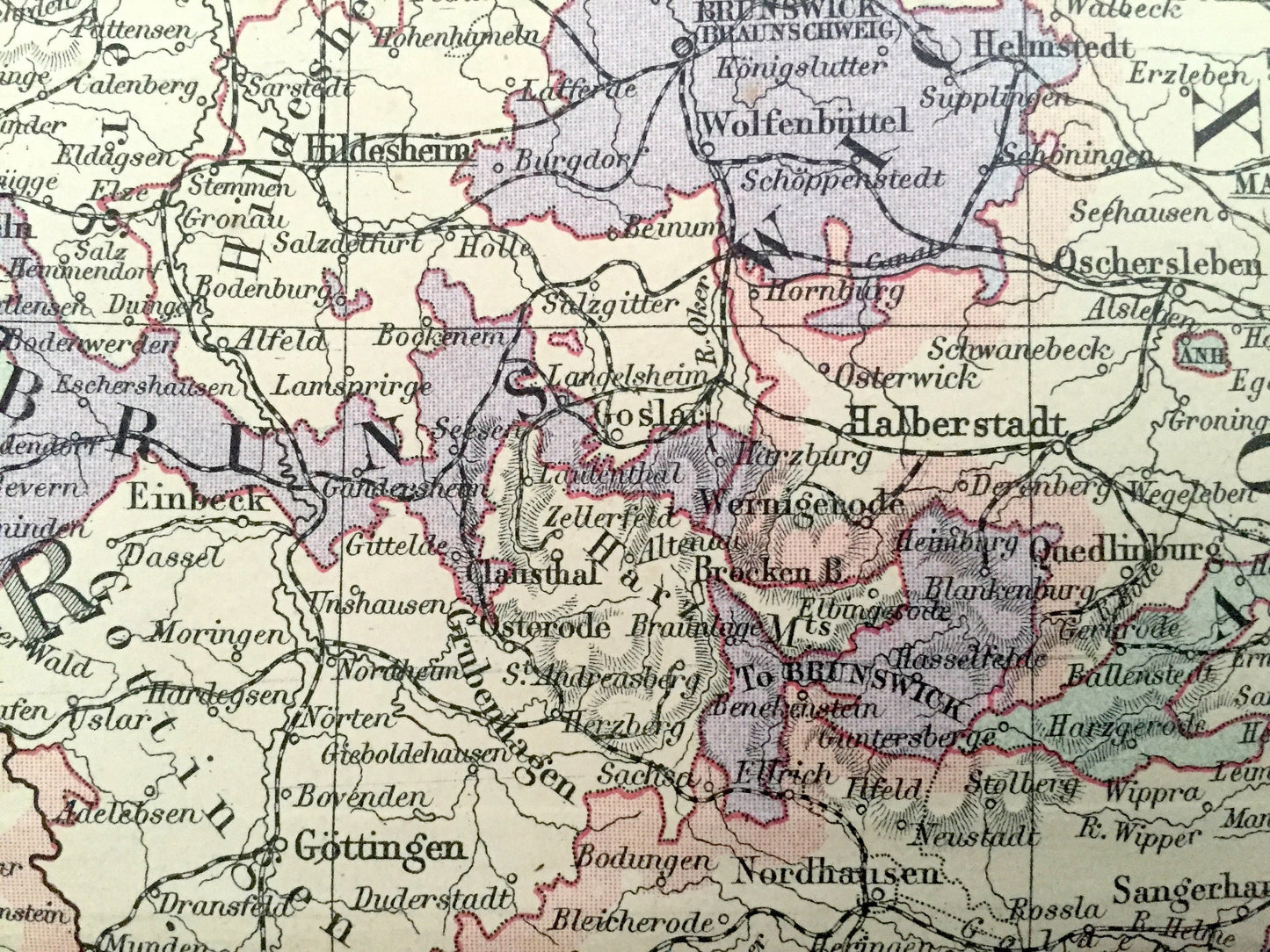 Antique 1888 German Empire Map from A & C Black's World Atlas – Germany, Czech Republic, France, Berlin, Munich, Stuttgart, Salzburg, Prague