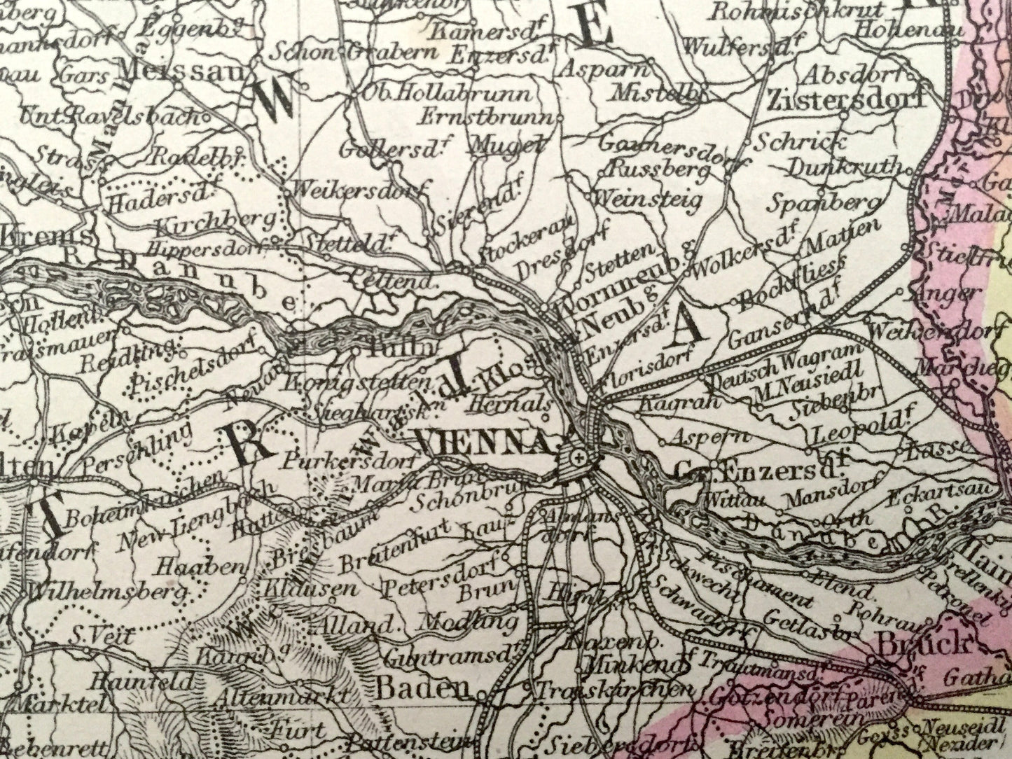 Antique 1863 Austrian Empire Map by Dower & Weekly Dispatch – Germany, Poland, Croatia, Romania, Hungary, Vienna, Munich, Prague, Dubrovnik