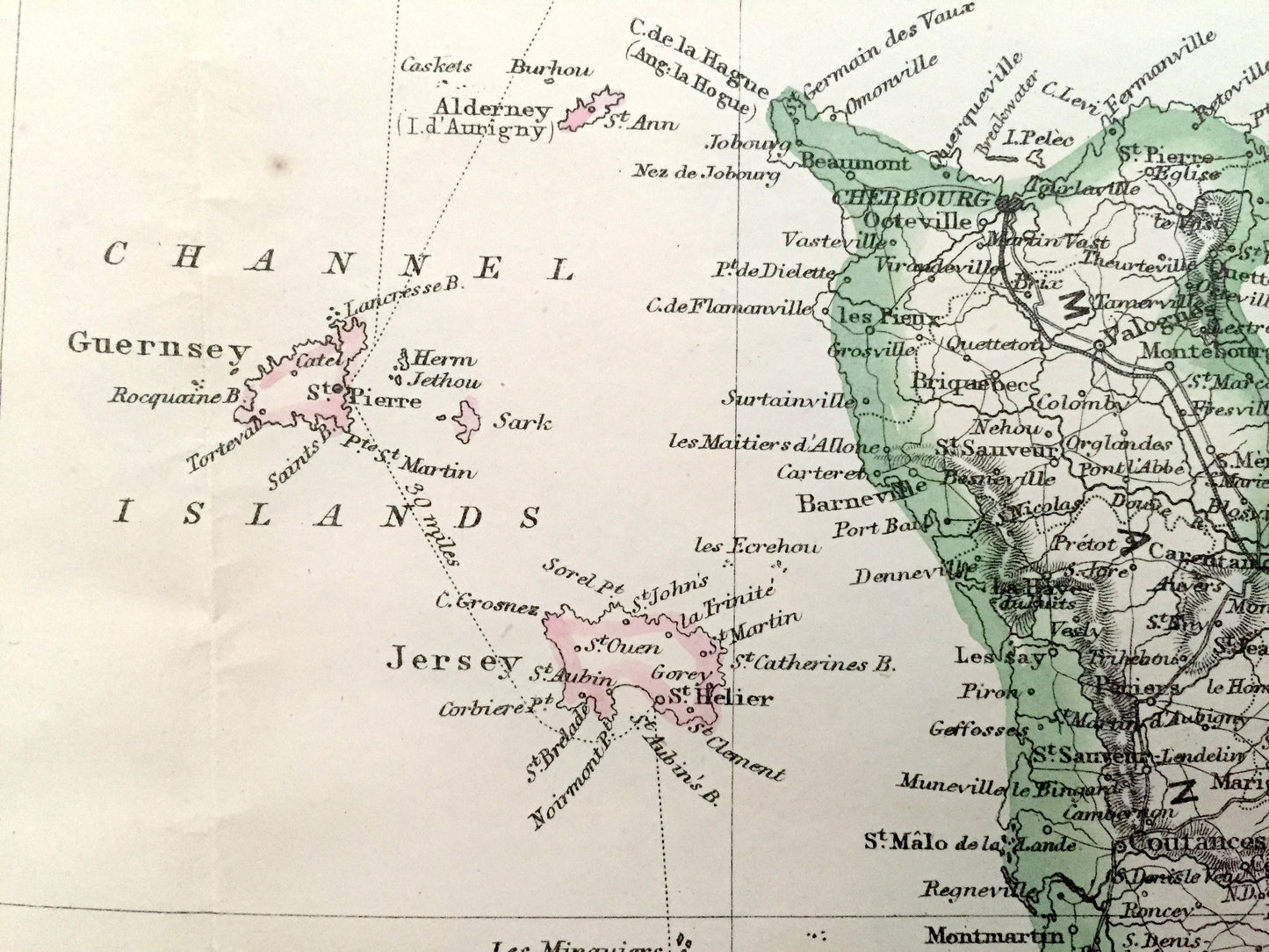 Antique 1863 France Map by Lowry & Weekly Dispatch – Paris, Versailles, Bordeaux, Strasbourg, Rennes, Nice, Seine River, Pyrenees Mountains