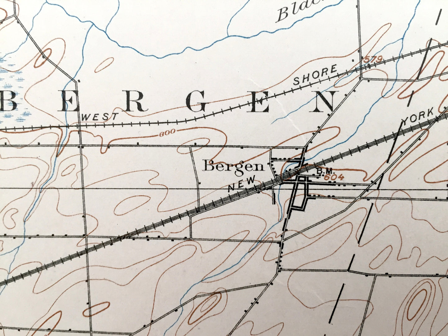 Antique Brockport, New York 1899 US Geological Survey Topographic Map – Monroe, Genesee, Orleans County, Spencerport, Bergen, Clarkson, Erie
