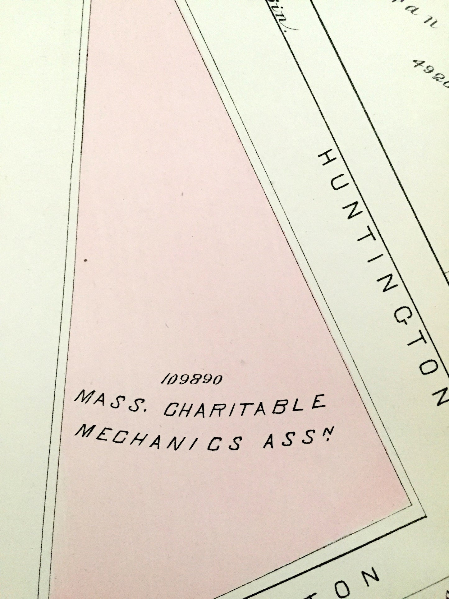 Antique 1883 Back Bay West, Boston, Massachusetts Map from G.W. Bromley Atlas – Columbus, Berklee School, Prudential, Christ Scientist, MA