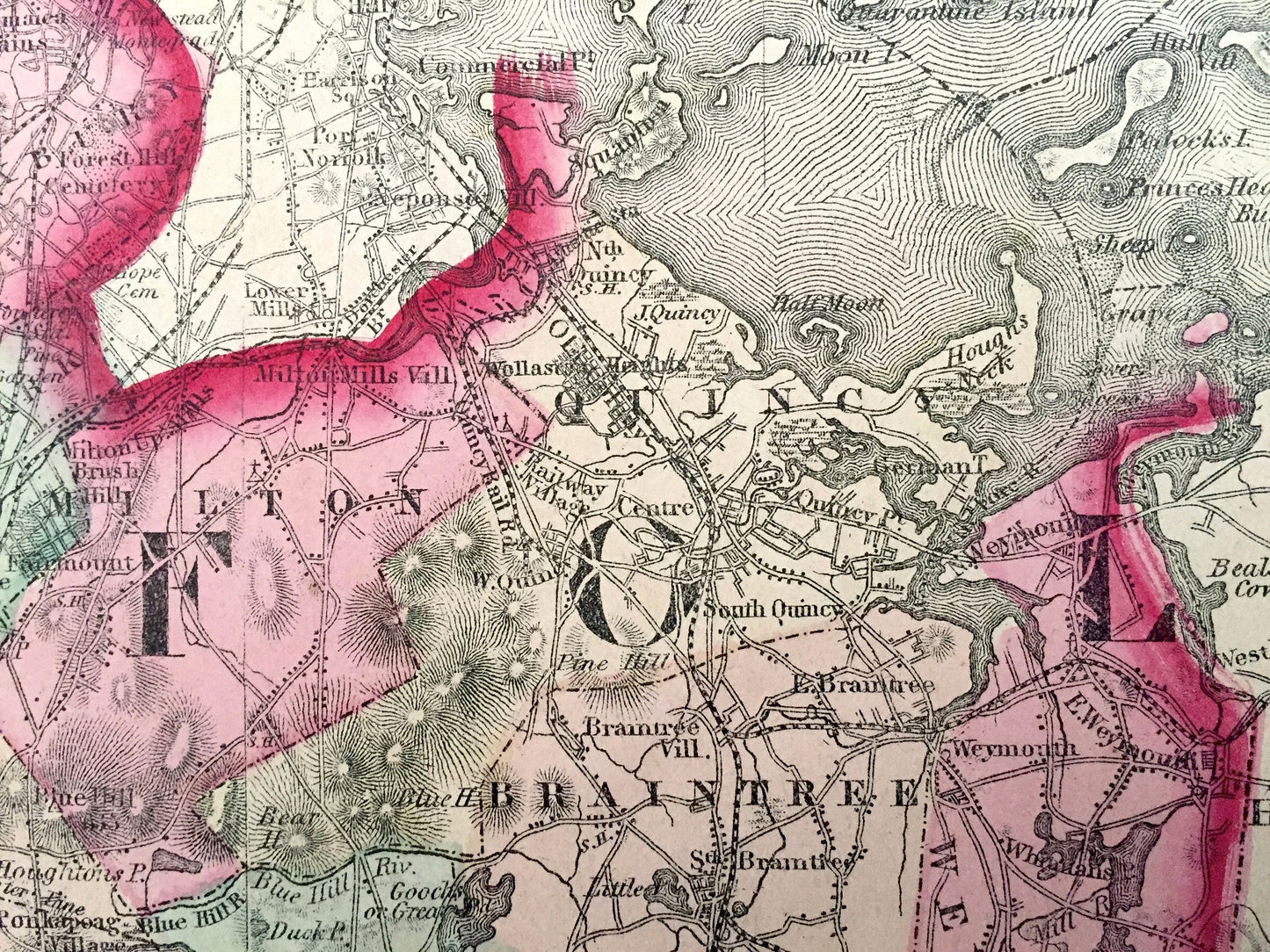 Antique 1871 Essex & Norfolk County, Massachusetts Topographical Map from Stedman Brown Lyon Atlas – Boston, Salem, Newburyport, Ipswich, MA