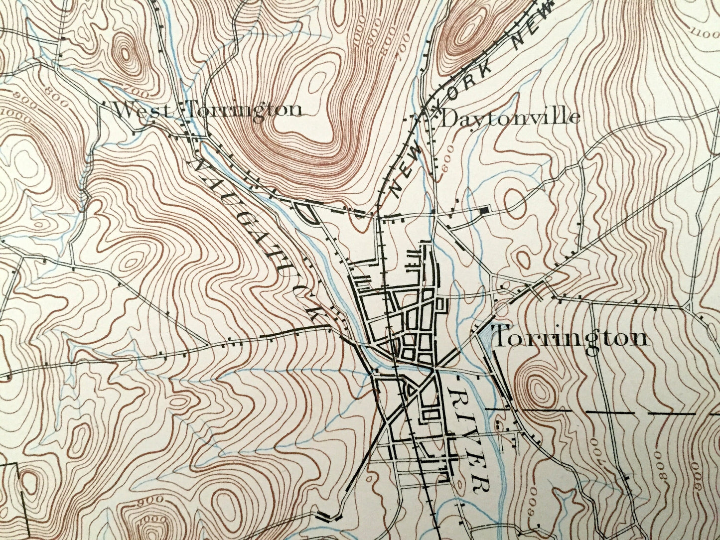 Antique Winsted, Connecticut 1889 US Geological Survey Topographic Map – Norfolk, Winchester, Torrington, New Hartford, Litchfield Goshen CT