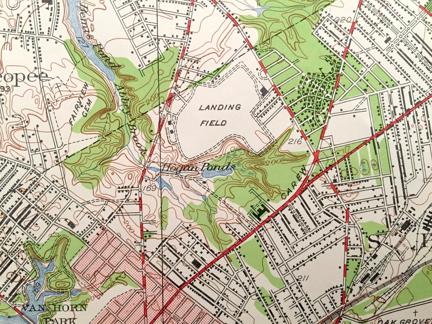 Antique Springfield North, Massachusetts 1946 US Geological Survey Topographic Map – Hampden County, South Hadley, Granby, Holyoke, Chicopee