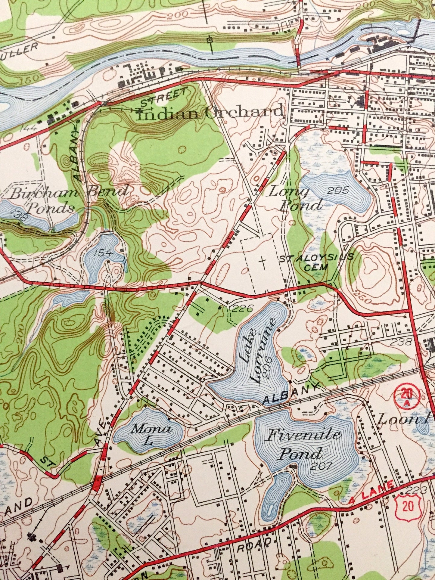 Antique Springfield North, Massachusetts 1946 US Geological Survey Topographic Map – Hampden County, South Hadley, Granby, Holyoke, Chicopee
