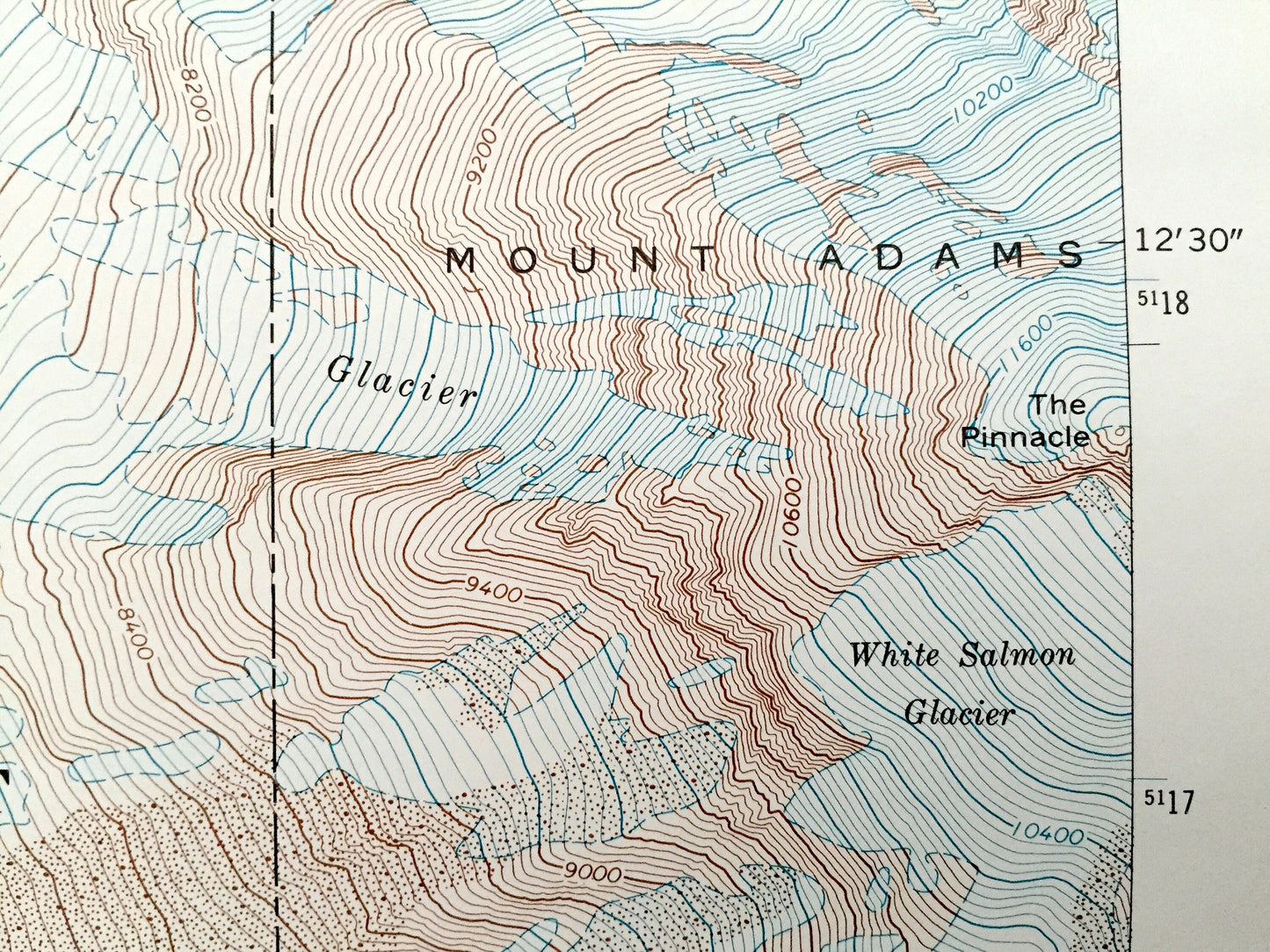 Antique Mount Adams, Washington 1970 US Geological Survey Topographic Map – Skamania, Yakima County, Gifford Pinchot Forest Pacific Trail WA