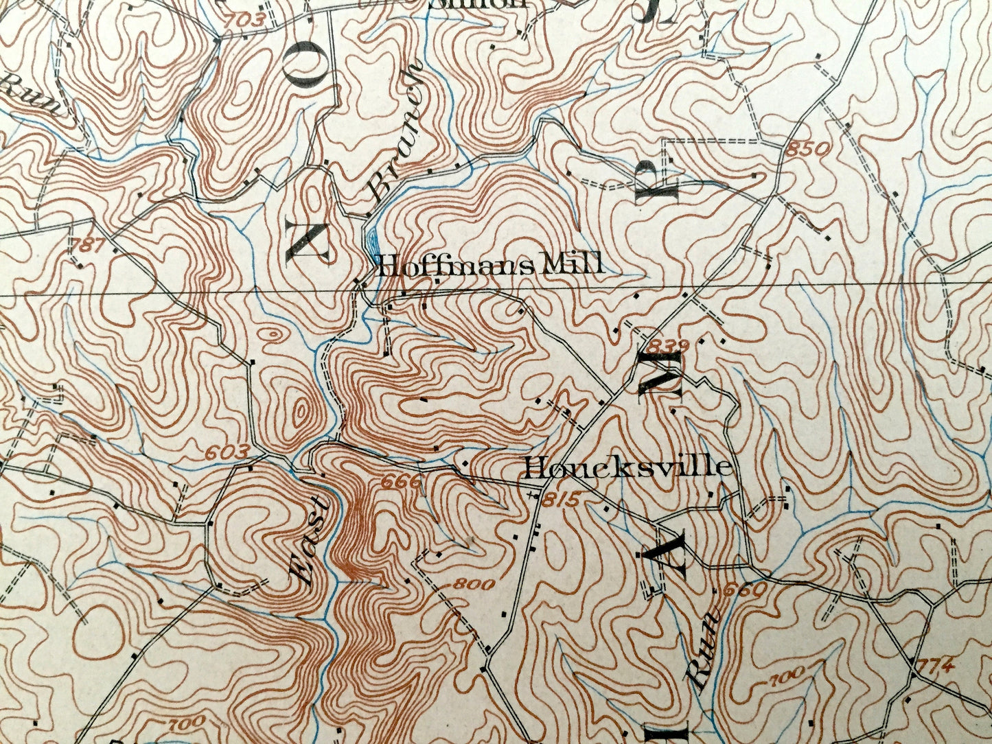 Antique Westminster, Maryland 1905 US Geological Survey Topographic Map – Baltimore, York County, Pennsylvania, Hampstead, Manchester, MD PA