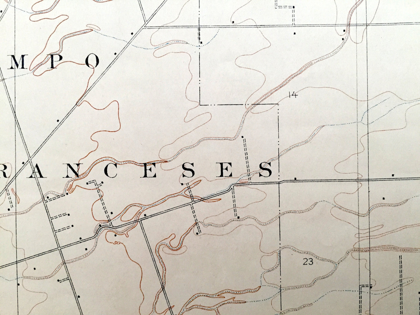 Antique Waterloo, California 1908 US Geological Survey Topographic Map – San Joaquin County, Calaveras River, Stockton, Morada, Lockeford