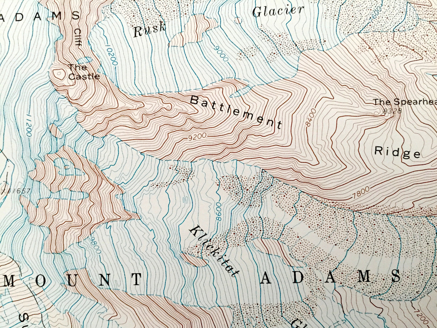 Antique Mount Adams, Washington 1970 US Geological Survey Topographic Map – Yakima County, Gifford Pinchot Forest, Pacific Trail Hellroaring