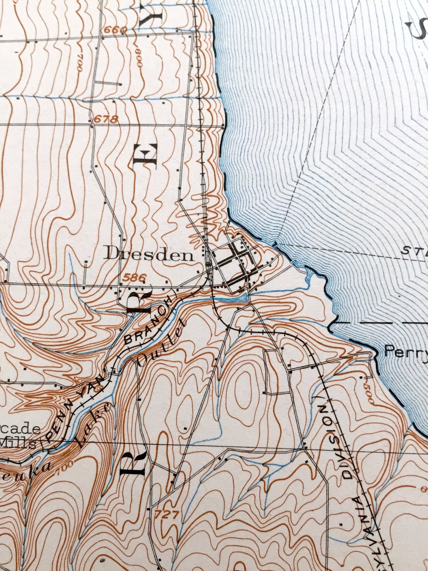 Antique Ovid, New York 1902 US Geological Survey Topographic Map - Romulus, Lodi, Hector, Covert, Starkey, Barrington, Milo, Torrey, Benton