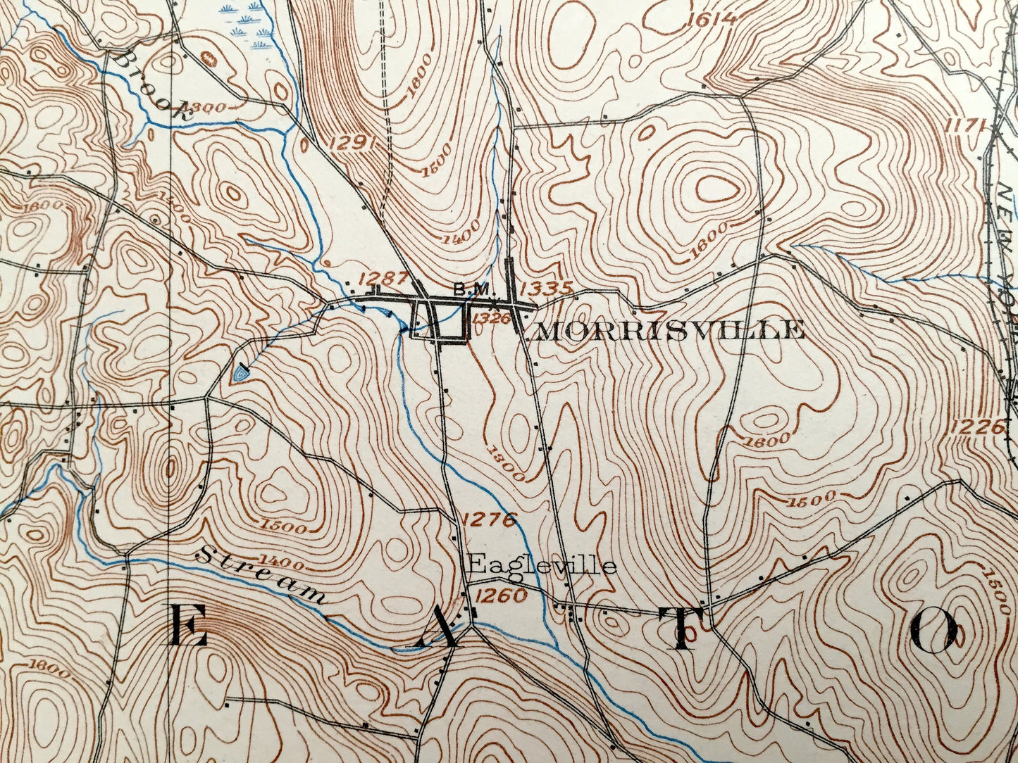 Antique Morrisville, New York 1902 US Geological Survey Topographic Map – Madison, Onedia County, Hamilton, Smithfield, Stockbridge, NY