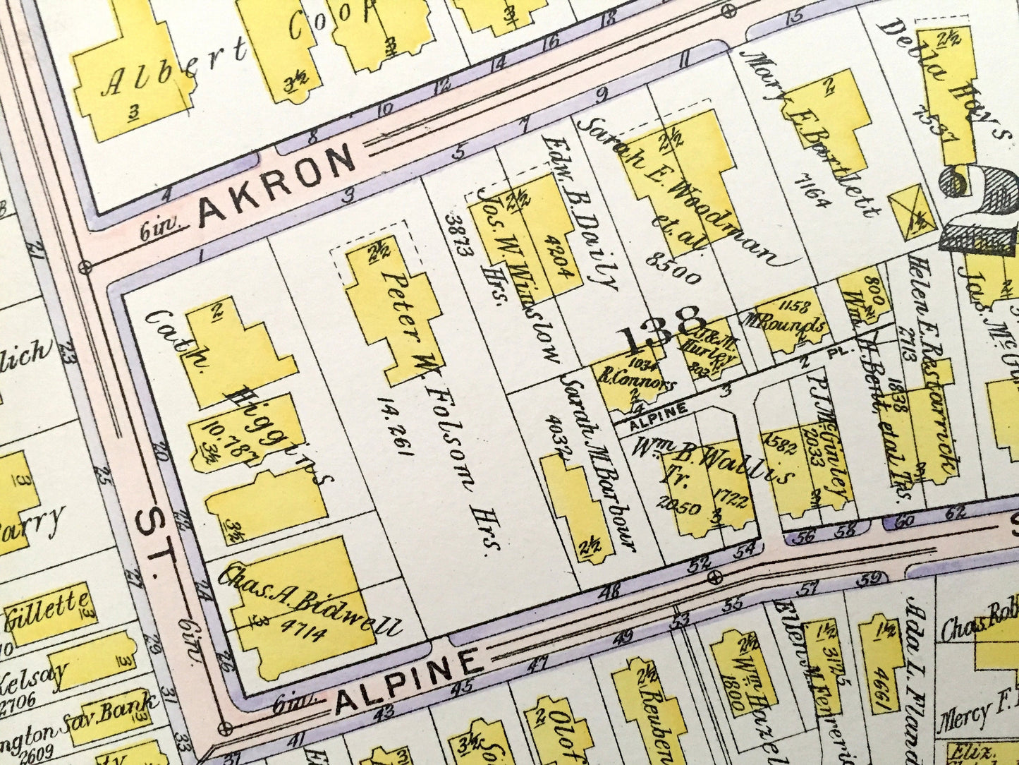 Antique 1906 Roxbury, Massachusetts Map from GW Bromley Atlas – Boston, Suffolk County, Fort Hill, Dudley Square, Malcolm X, Warren Square
