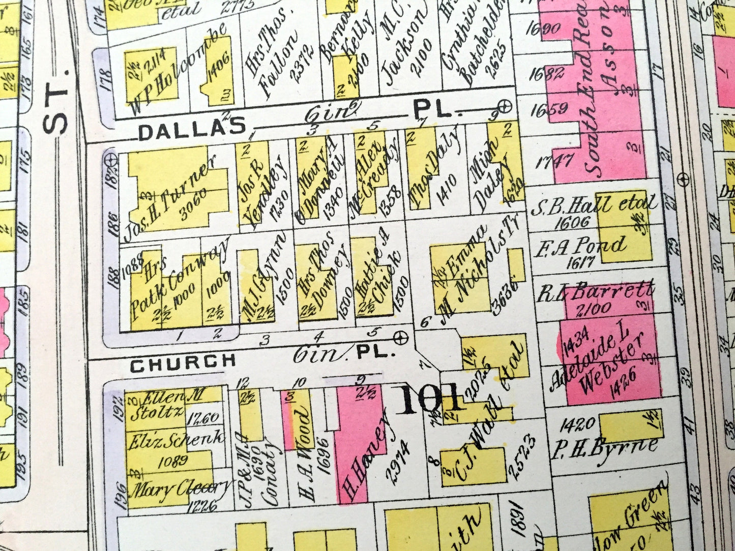 Antique 1906 Roxbury, Massachusetts Map from GW Bromley Atlas – Boston, Suffolk County, Fort Hill, Dudley Square, Malcolm X, John Eliot, MA