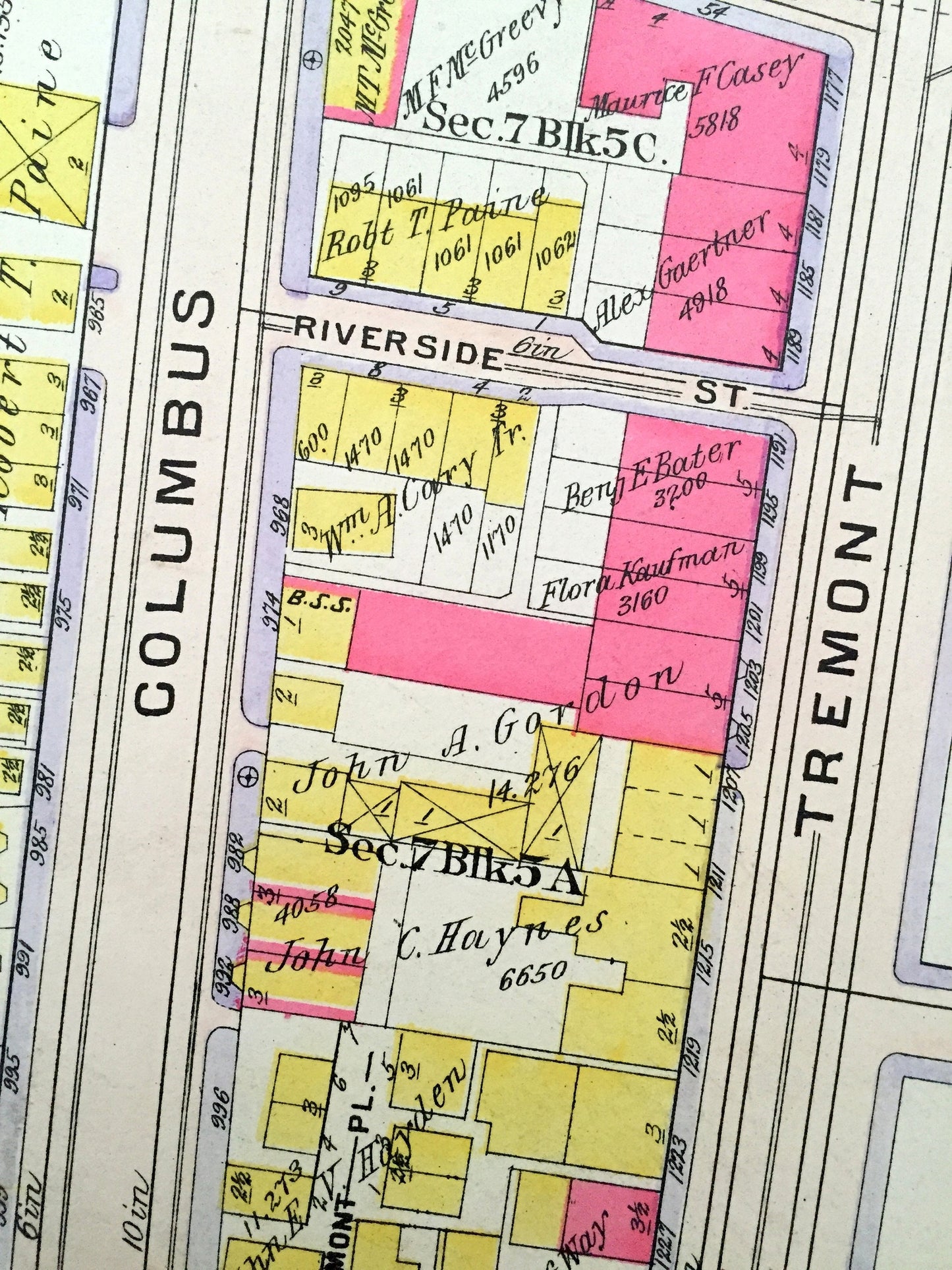 Antique 1906 Brookline, Massachusetts Map from GW Bromley Atlas – Roxbury, Boston, Suffolk County, Mission Hill, Northeastern, Wentworth