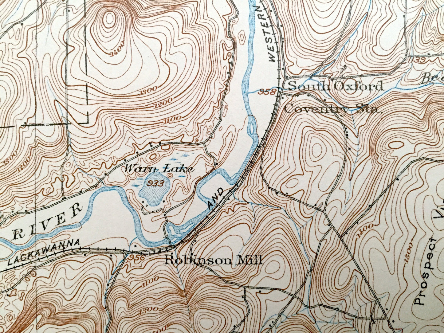 Antique Oxford, New York 1904 US Geological Survey Topographic Map – Chenango County, McDonough, Preston, Norwich, Smithville, Guilford, NY