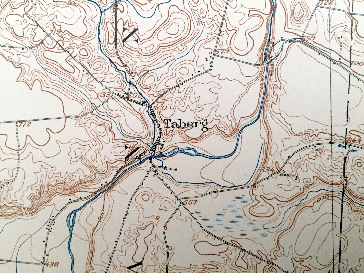 Antique Taberg, New York 1905 US Geological Survey Topographic Map - Annsville, Vienna, Rome, Lee, Ava, Lewis, Florence, Camden, Osceola