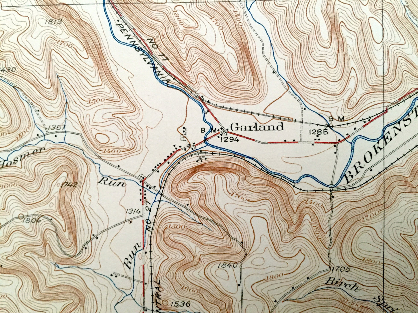 Antique Youngsville, Pennsylvania 1929 US Geological Survey Topographic Map - Brokenstraw, Pittsfield, Deerfield, Freehold, Sugar Grove