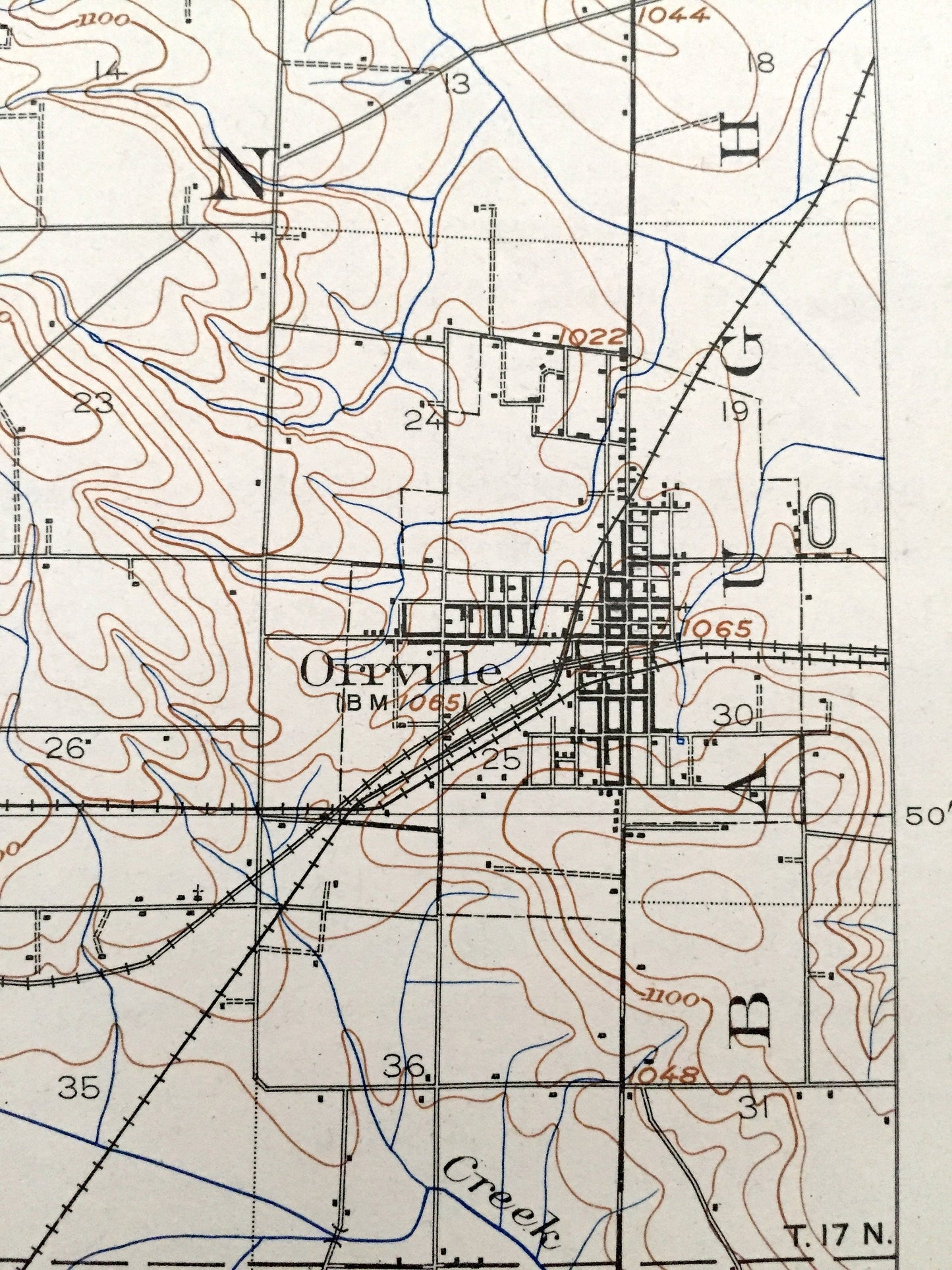 Antique Wooster, Ohio 1903 US Geological Survey Topographic Map - Franklin, East Union, Plain, Wayne, Green, Baughman, Chippewa, Westfield