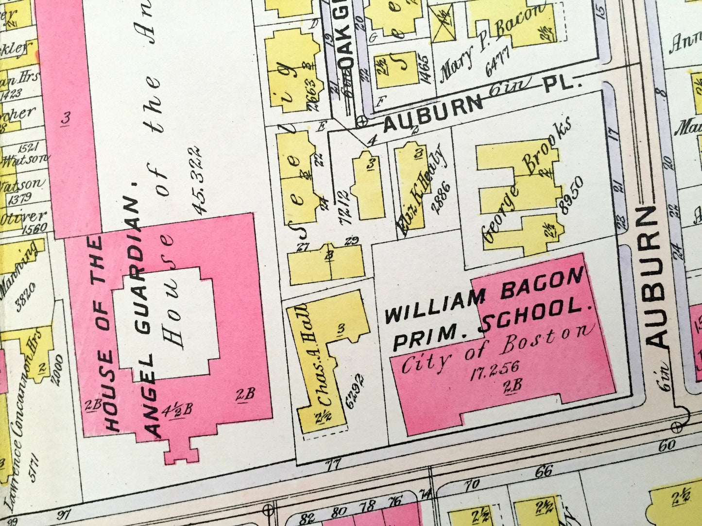 Antique 1906 Roxbury, Massachusetts Map from GW Bromley Atlas – Boston, Suffolk County, Fort Hill, Dudley Square, Malcolm X, John Eliot, MA