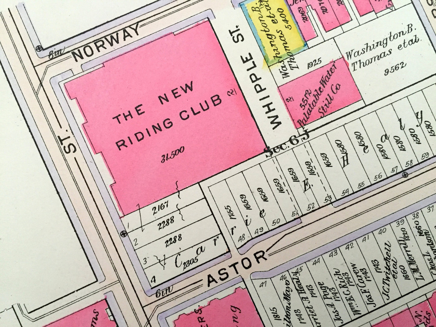 Antique 1906 Fenway-Kenmore, Boston, Massachusetts Map from GW Bromley Atlas – Suffolk County, Northeastern, Back Bay Fens, Symphony MA