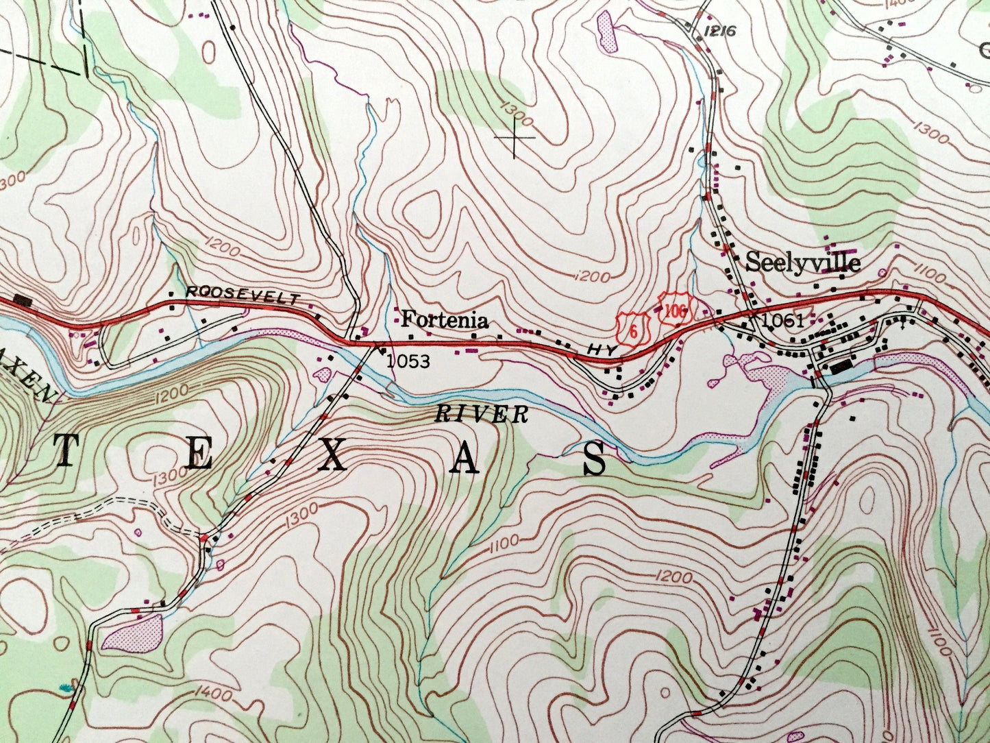 Antique Honesdale, Pennsylvania 1946 US Geological Survey Topographic Map – Wayne County, Clinton, Dyberry, Texas, Cherry Ridge, Canaan