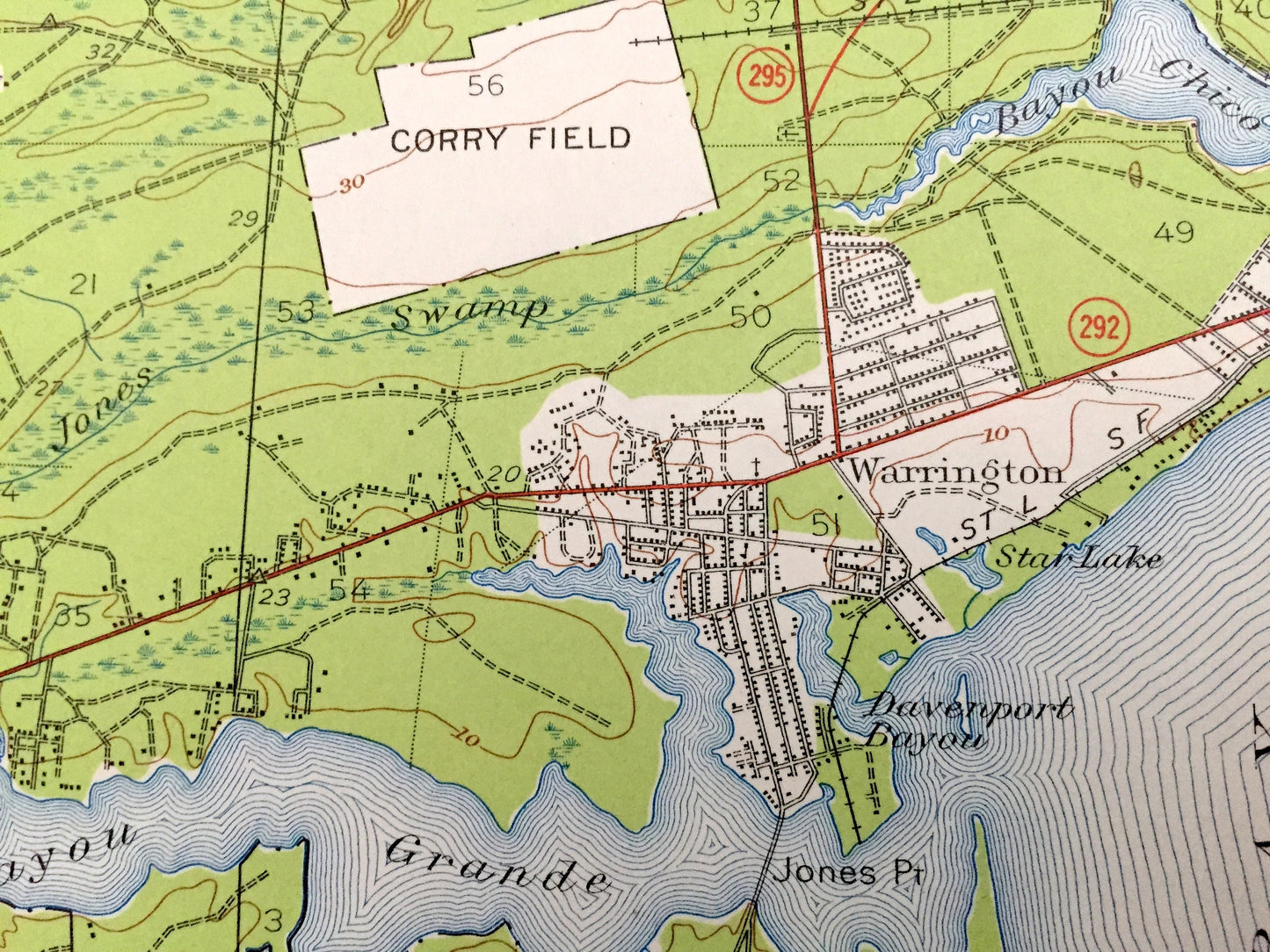 Antique Fort Barrancas, Florida 1941 US Geological Survey Topographic Map – Escambia County, Seaglades, Pleasant Grove, Pensacola, Alabama