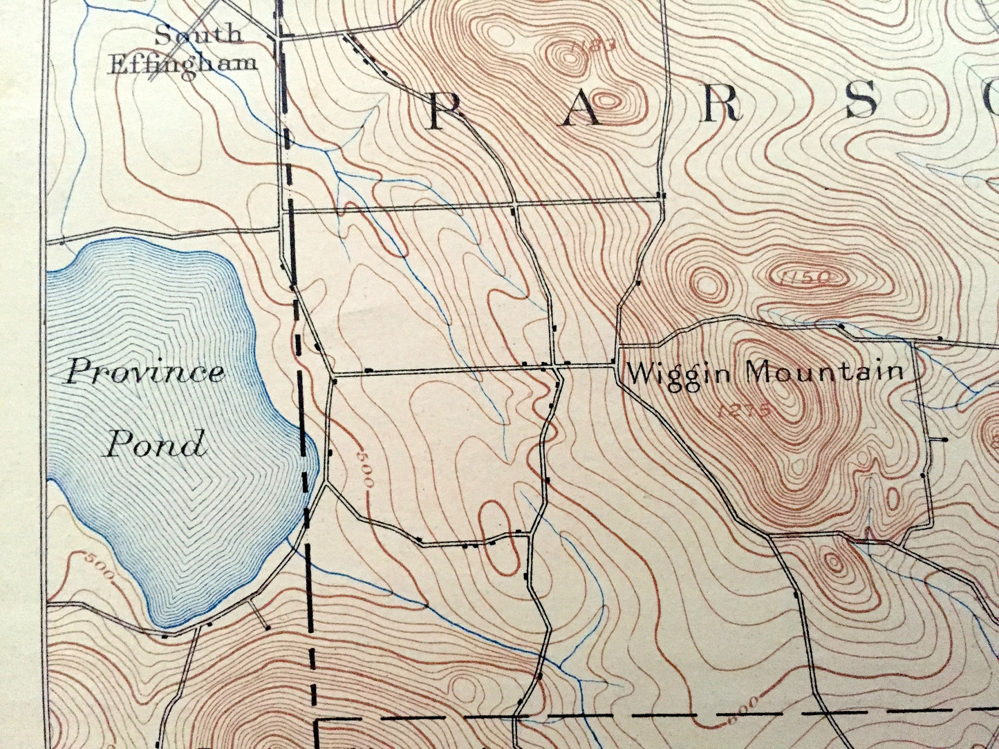Antique Newfield, Maine 1893 US Geological Survey Topographic Map – Parsonsfield, Limerick, Waterboro, Alfred & Milton, New Hampshire ME NH