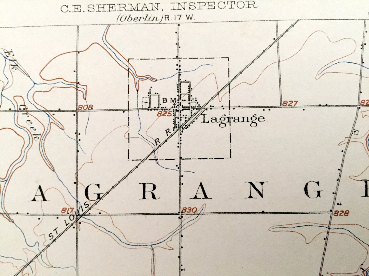 Antique Wellington, Ohio 1906 US Geological Survey Topographic Map – Pittsfield, Lagrange, Grafton, Penfield, Litchfield, Spencer Chatham OH
