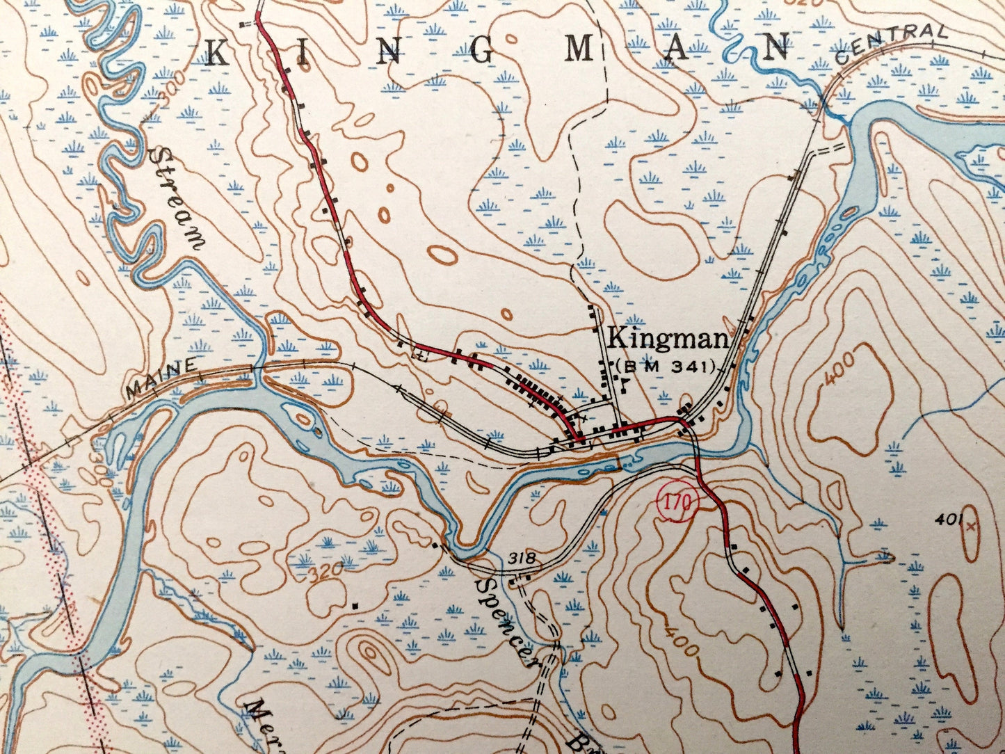 Antique Wytopitlock, Maine 1941 US Geological Survey Topographic Map – Kingman, Reed, Bancroft, Webster, Prentiss, Aroostook, Penobscot
