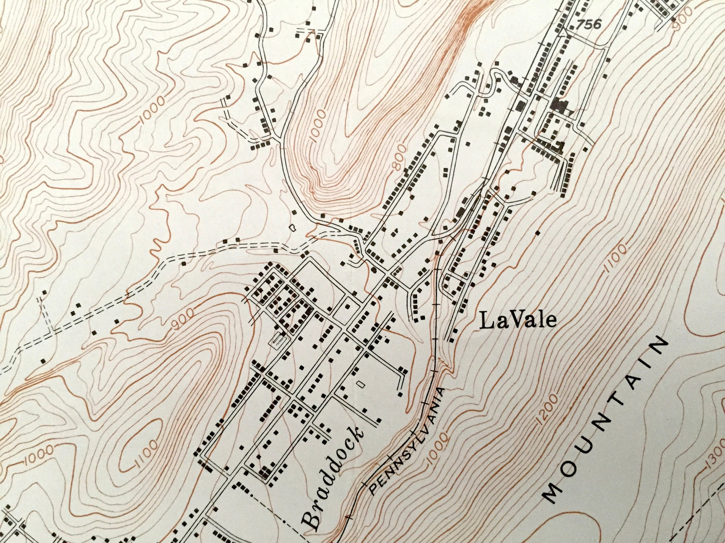 Antique Cumberland, Maryland 1949 US Geological Survey Topographic Map – Allegany County, Pennsylvania, West Virginia, Ridgeley Ellerslie MD
