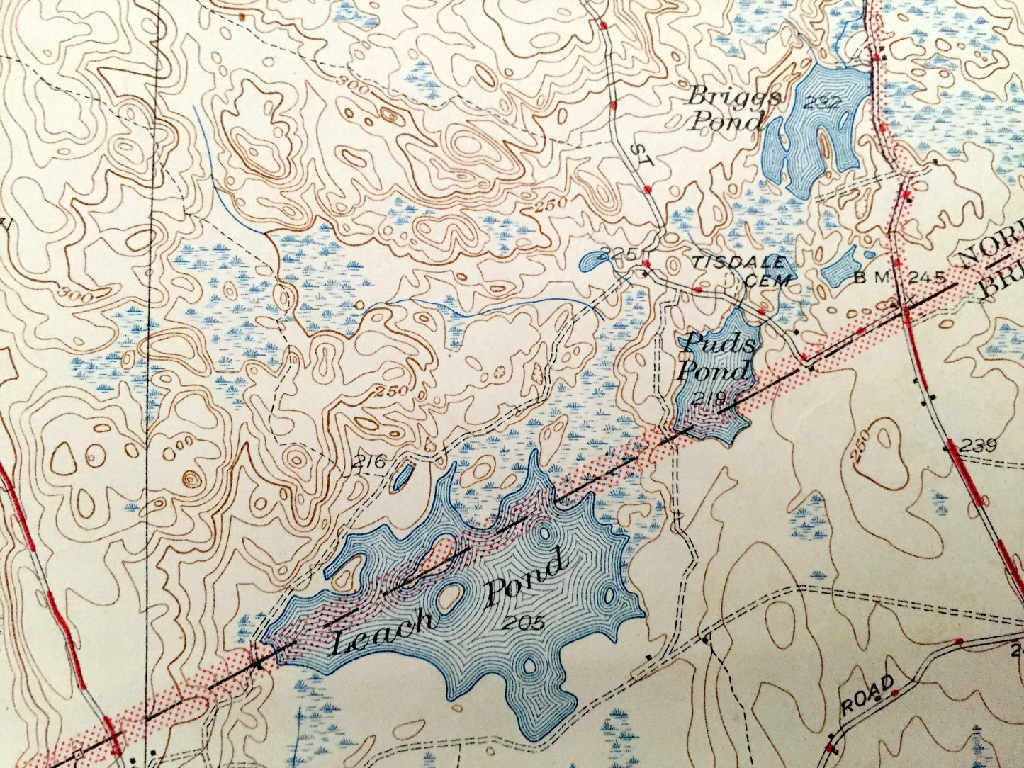 Antique Mansfield, Massachusetts 1941 US Geological Survey Topographic Map – Sharon, Foxborough, Norton, Easton, Furnace Village, Stoughton
