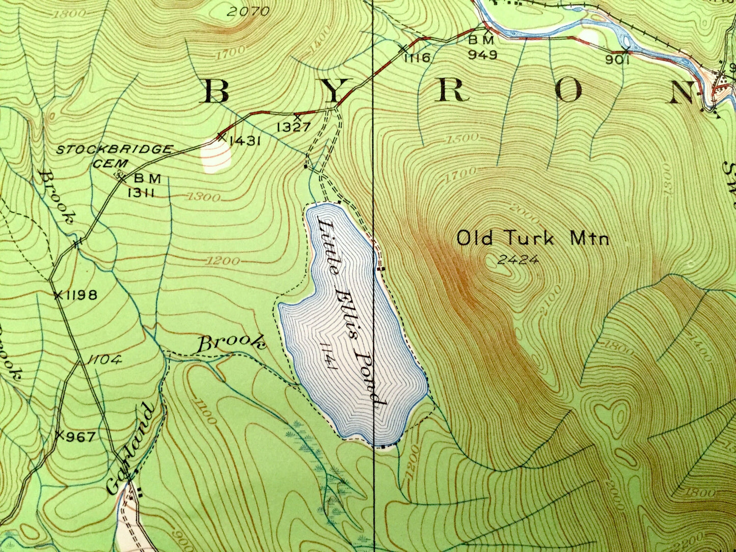 Antique Rumford, Maine 1927 US Geological Survey Topographic Map – Mexico, Ridlonville, Virginia, Roxbury, Byron, Oxford, Franklin County ME