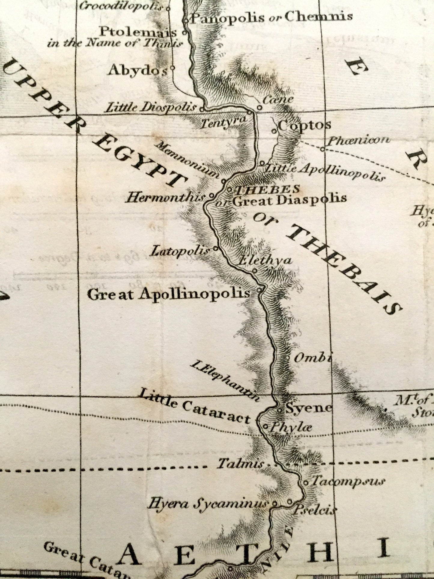 Antique 1808 Egypt & Libya Map by D'Anville from Rollins' Ancient History – Nile River, Alexandria, Cairo, Middle East, Holy Land, Israel