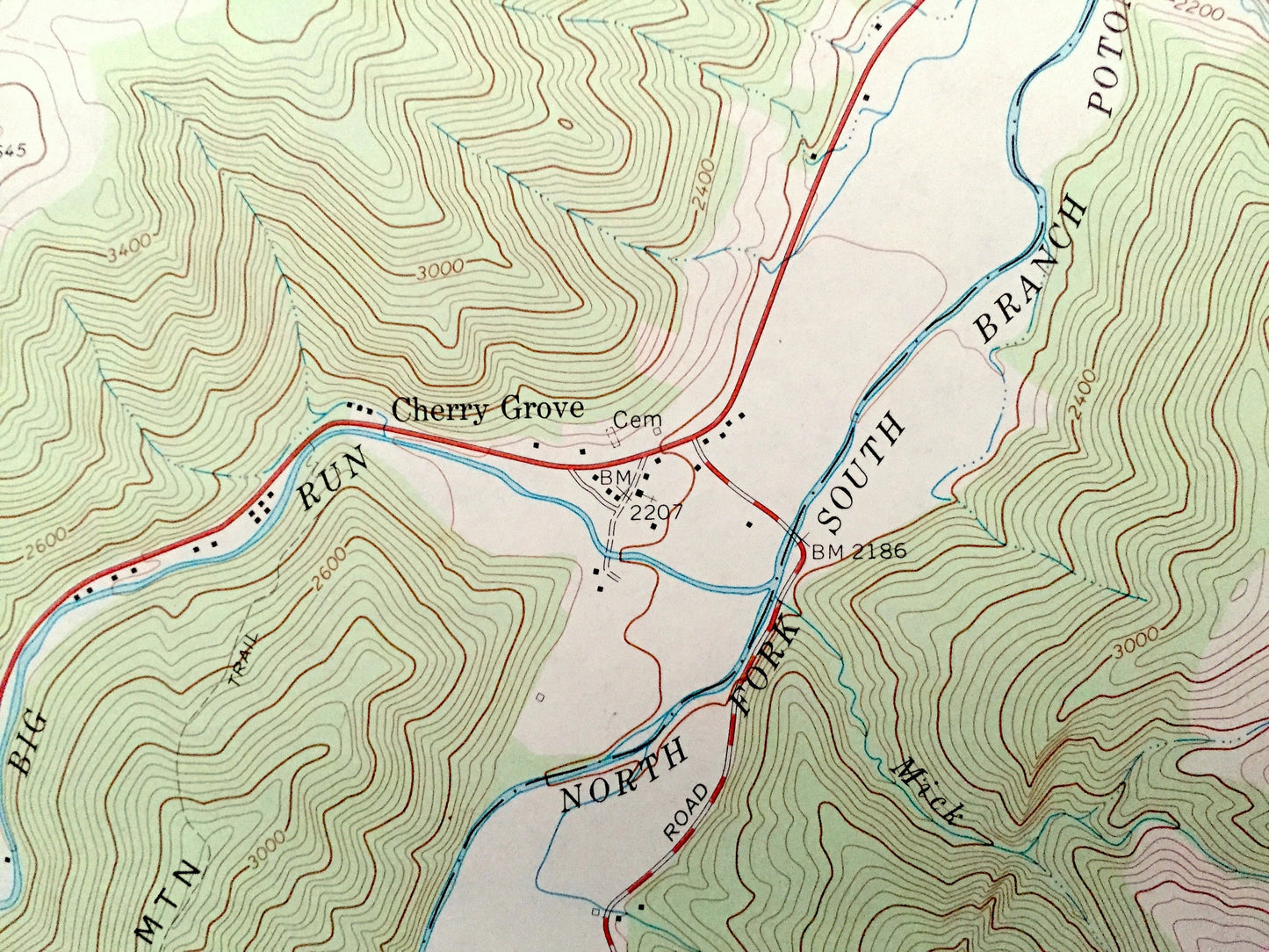 Antique Spruce Knob, West Virginia 1970 US Geological Survey Topographic Map - Pendleton County, Circleville, Union, Dry Fork, Greenbank WV