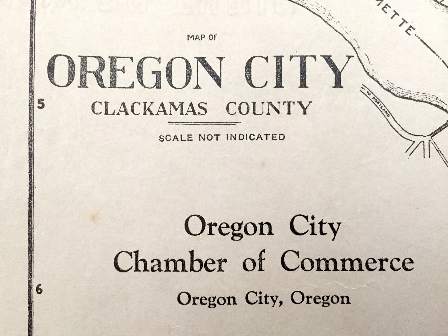 Antique Oregon City, Oregon 1940 US Army Geological Survey Topographic Map – Clackamas County, Willamette River, McLoughlin, Canemah, OR